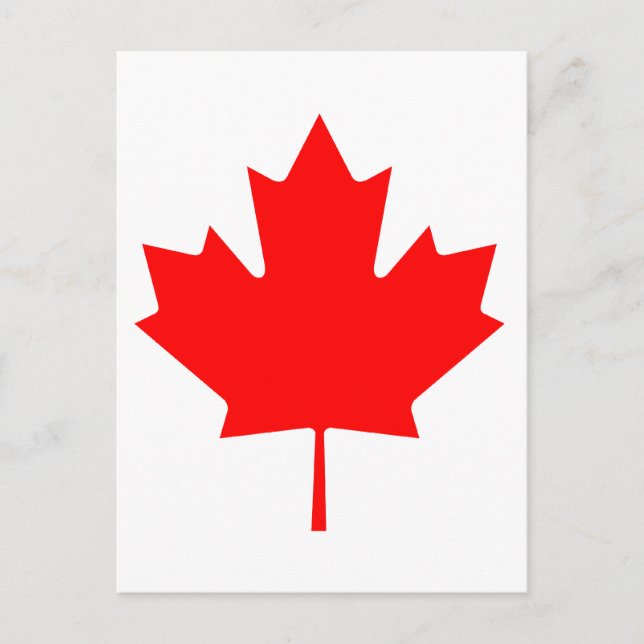 Carte Postale Feuille d'érable du Canada (Devant)