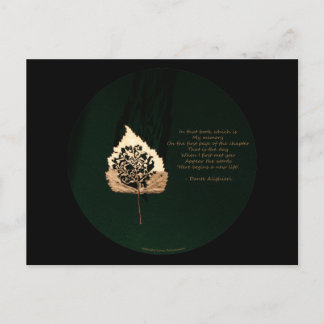 Carte Postale Feuille d'or