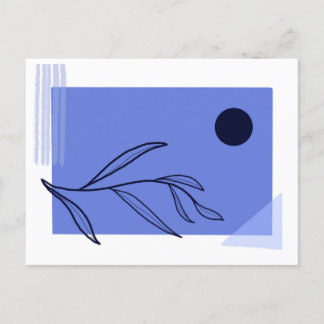 Carte postale feuille minimaliste
