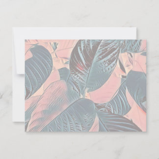 Carte postale Feuille rose (Personnaliser)