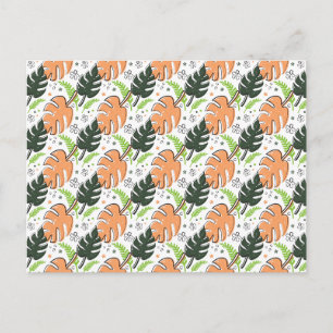 carte postale feuille tropicale