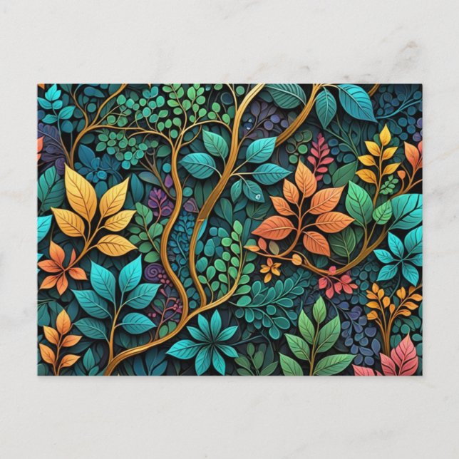 Carte Postale Feuilles (Devant)