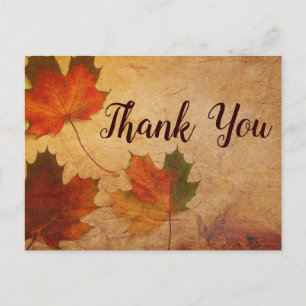 Carte Postale Feuilles automnales à thème Automne