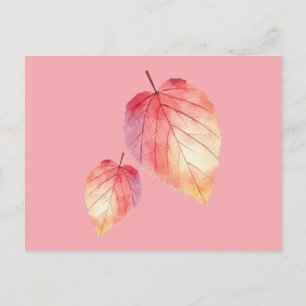 Carte Postale Feuilles d'aquarelle d'automne