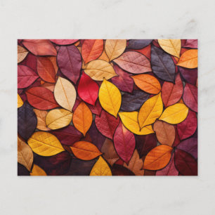 Carte Postale Feuilles d'automne colorées