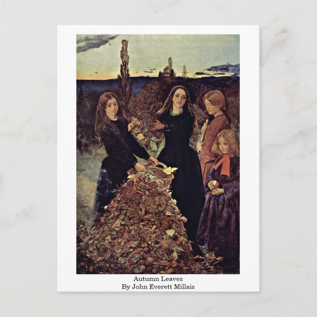 Carte Postale Feuilles D'Automne Par John Everett Millais (Devant)
