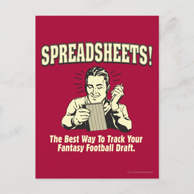 Carte Postale Feuilles de calcul : Suivez votre Imaginaire Footb (Devant)
