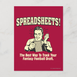 Carte Postale Feuilles de calcul : Suivez votre Imaginaire Footb