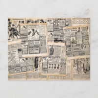 Feuilles de découpage de publicités de journaux an