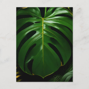 Carte Postale Feuilles de Monstera Or Jungle Glamour