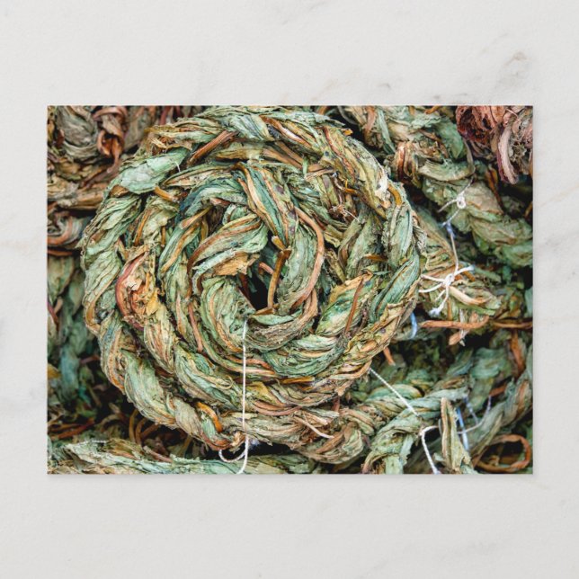Carte Postale Feuilles de sorrel séché tressé (Devant)