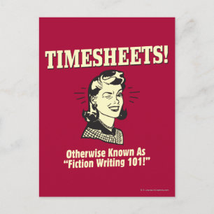Carte Postale Feuilles de temps : Fiction 101