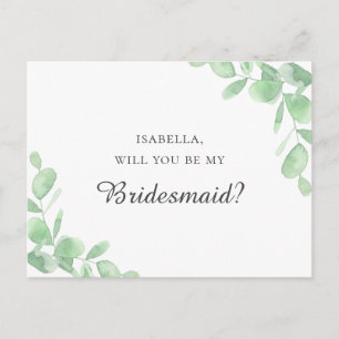 Carte Postale Feuilles eucalyptus.