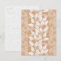 Feuilles rampantes brun-orange Botanique moderne