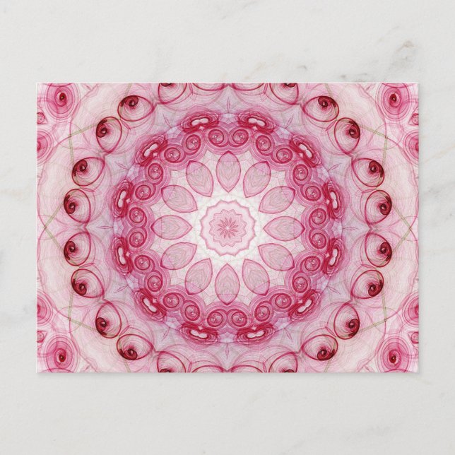 Carte Postale Feuilles roses (Devant)