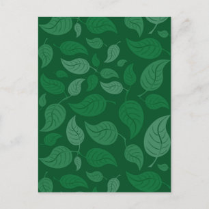 Carte Postale Feuilles vertes
