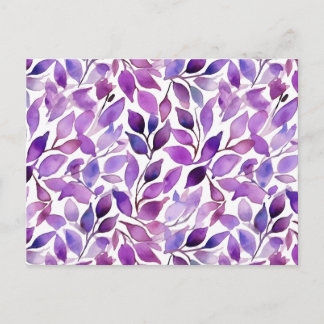 Carte Postale Feuilles violettes