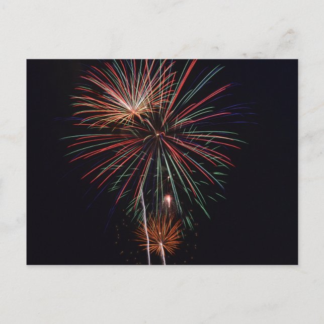 Carte Postale Feux d'artifice (Devant)