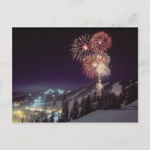 Carte Postale Feux d'artifice au Big Mountain Resort à Whitefish