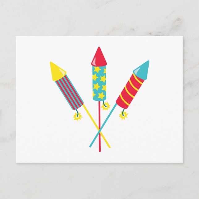 Carte Postale Feux de roquettes (Devant)