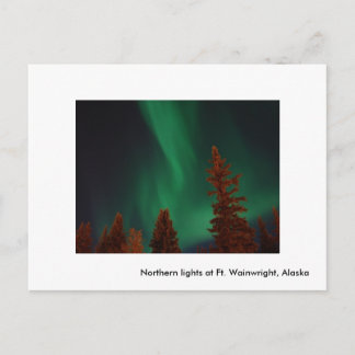 Carte Postale Feux du nord à Ft. Wainwright, Northern lig...