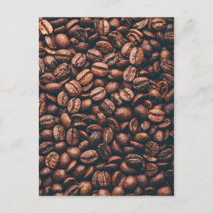 Carte Postale Fèves de café fraîches grillées