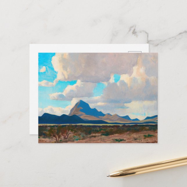 Carte Postale Février après-midi, Tucson Mountains par Dixon (Devant/Arrière en situation)
