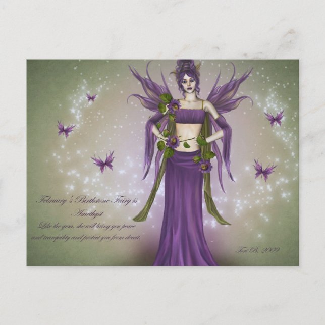 Carte Postale Février Birthstone Fairy (Devant)