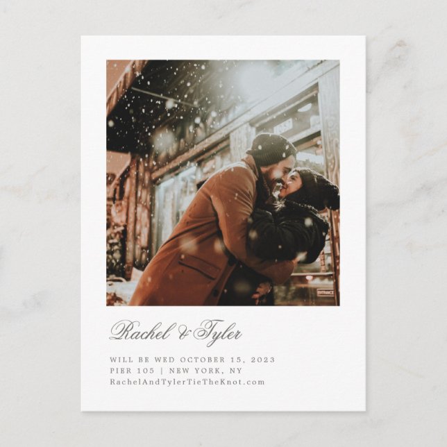 Carte Postale Fiançailles de légende officiel Enregistrer la dat (Devant)