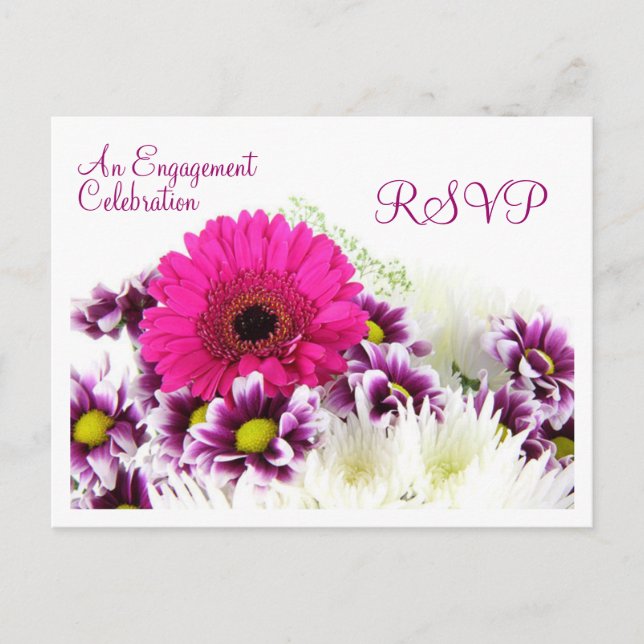 Carte postale Fiançailles/Mariage RSVP (Devant)