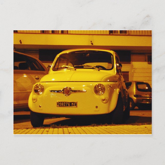Carte Postale Fiat 500 Abarth. (Devant)