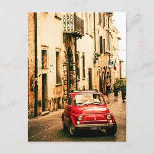 Carte Postale Fiat 500, Cinquecento en Italie