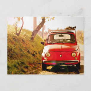 Carte Postale Fiat 500 en Italie