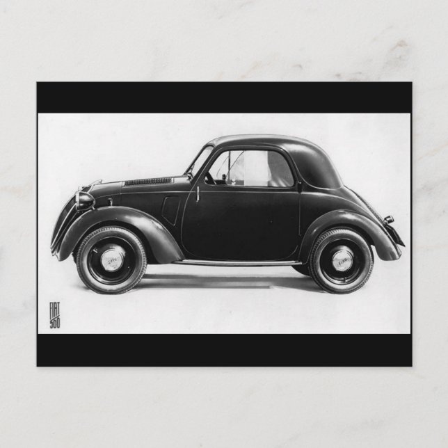 Carte Postale Fiat 500 Topolino (Devant)