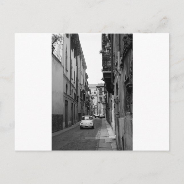 Carte Postale Fiat Cinquecento à Vérone (Devant)