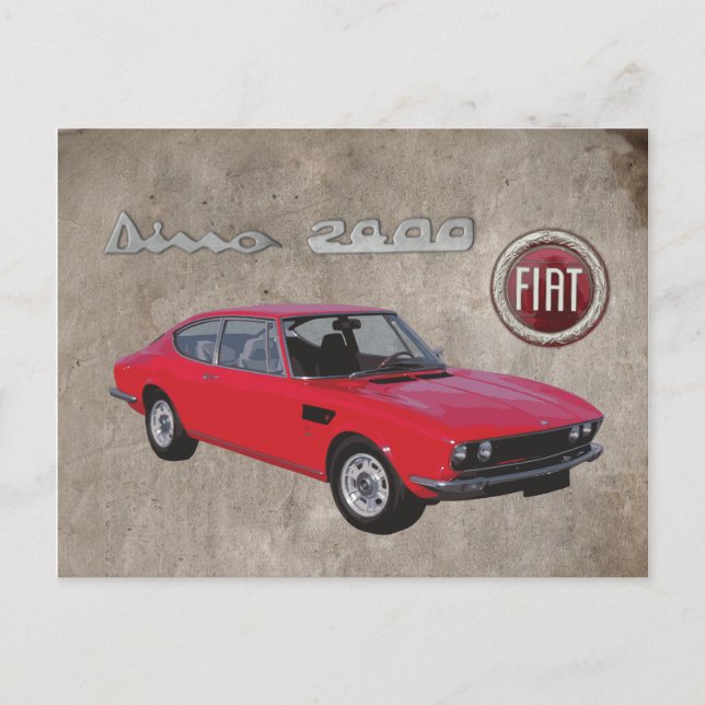 CARTE POSTALE FIAT DINO 2400 POSTCARD (Devant)