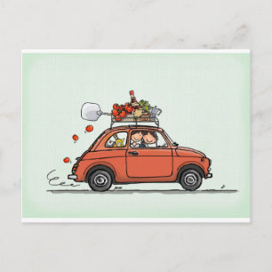 Carte Postale Fiat vintage 500