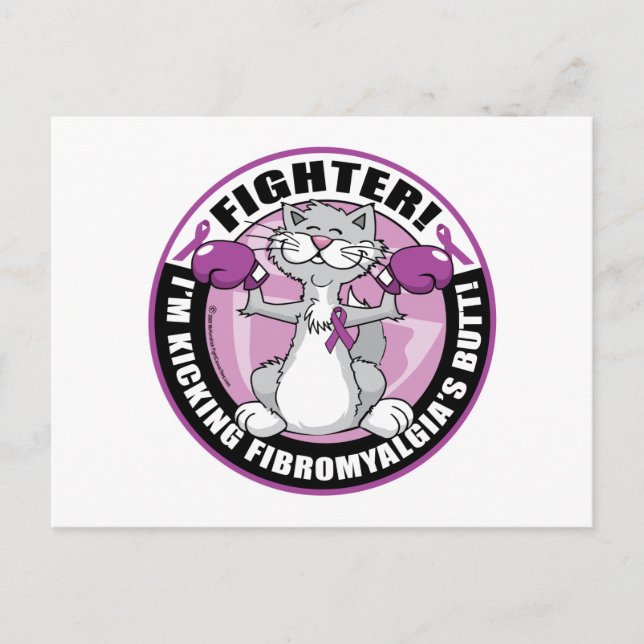 Carte Postale Fibromyalgia Fighter Cat (Devant)