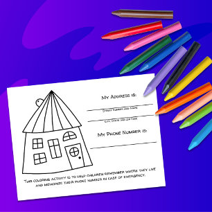 Carte Postale Fiche d'activité de la Maison Enseigner les inform