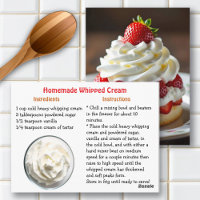 Fiche de recette de crème fouettée maison