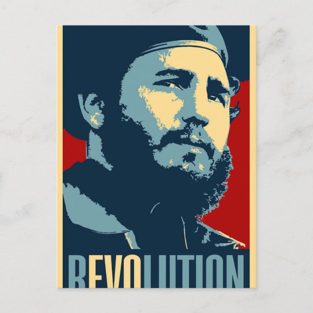 Carte Postale Fidel Castro - Président de la Révolution cubaine (Devant)
