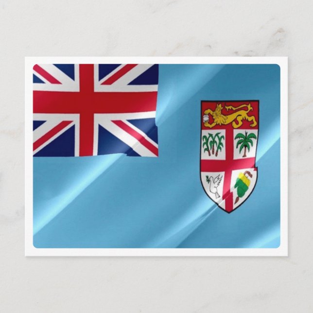 Carte Postale Fidji - Drapeau - (Devant)
