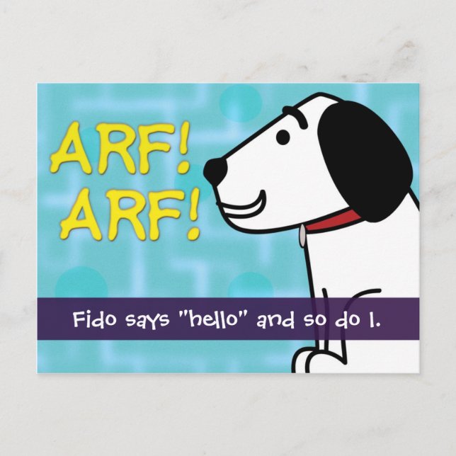 Carte Postale Fido Dit Bonjour (Devant)