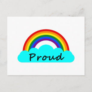 Carte Postale Fier - Arc-en-ciel LGBT