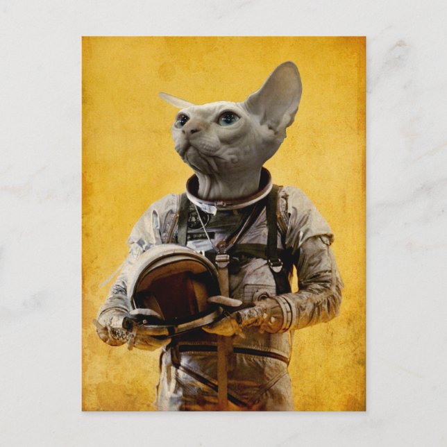Carte Postale Fier astronaute (Devant)