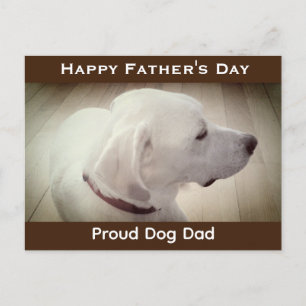 Carte Postale Fier Chien Papa Sombre Brown