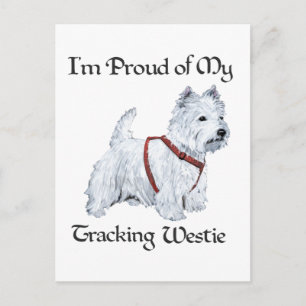 Carte Postale Fier de mon Westie de suivi