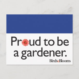 Carte Postale Fier d'être Gardener