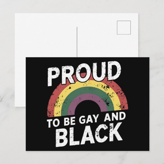 Carte Postale Fier D'Être Gay Et Black Pride Mois 2025 (Devant / Derrière)
