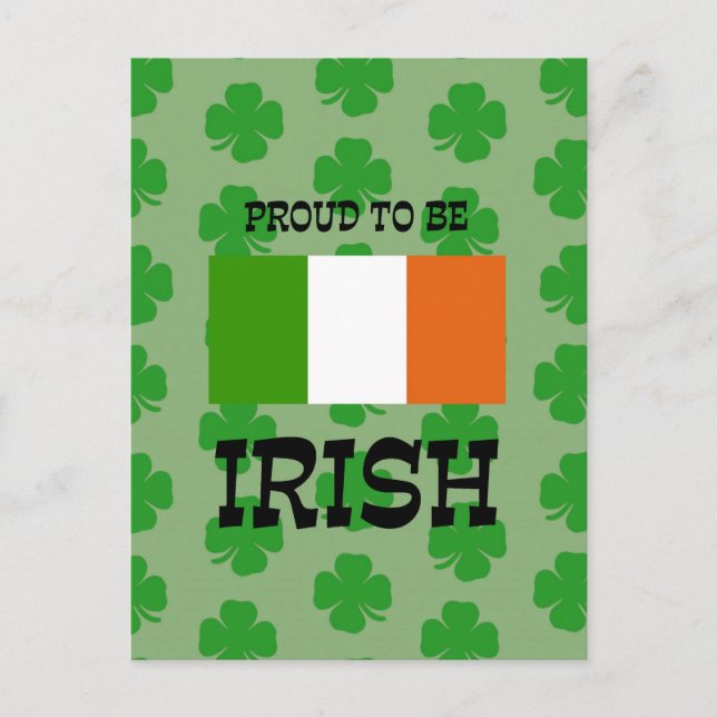 Carte Postale Fier d'être irlandais (Devant)